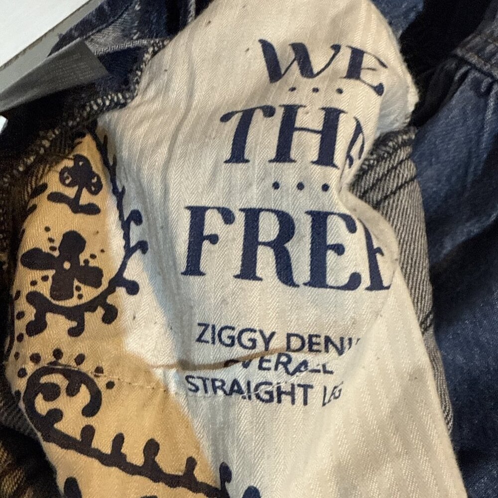 We The Free Ziggy Denim Overalls Women's Size S Slouchy Jean Straight Leg - Picture 14 of 14